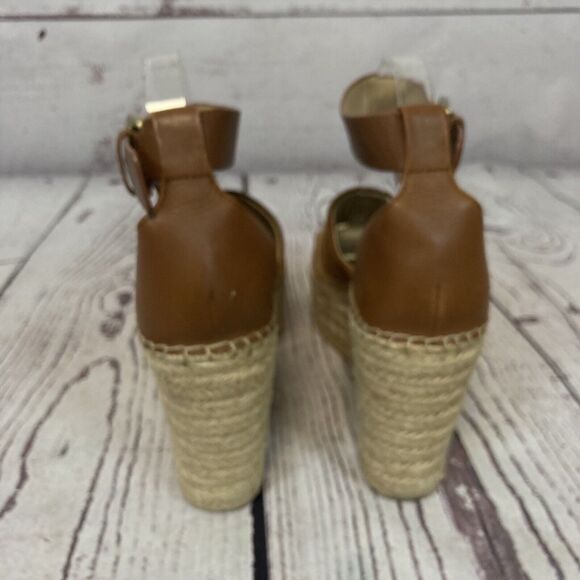 Marc Fisher Adalyn Sandal Womens 9.5 Tan‎ Suede Leather Espadrille Wedge ITM751 - Picture 5 of 12